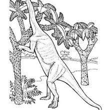 Dinosaur eating leaves coloring page