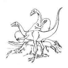 Dinosaurs with eggs coloring page