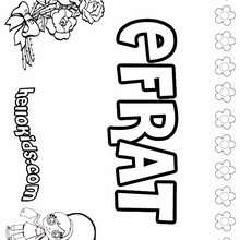 Efrat - Coloring page - NAME coloring pages - GIRLS NAME coloring pages - E names for girls coloring book