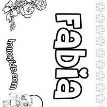 Fabia - Coloring page - NAME coloring pages - GIRLS NAME coloring pages - F girly names coloring book