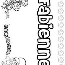 Fabienne - Coloring page - NAME coloring pages - GIRLS NAME coloring pages - F girly names coloring book