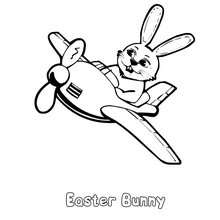 Flying Bunny coloring page