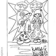 We are in love coloring page - Coloring page - HOLIDAY coloring pages - VALENTINE coloring pages - Free VALENTINE coloring pages