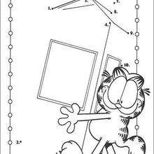 Dot to dot: Garfield - Free Kids Games - CONNECT THE DOTS games - FAMOUS CHARACTERS dot to dot - GARFIELD dot to dot