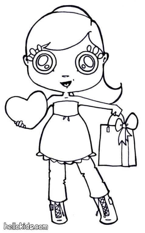 Valentine gifts coloring pages - Hellokids.com