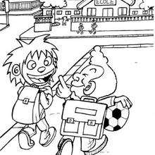 Go to school coloring page