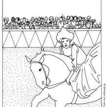 Horse Rider coloring page - Coloring page - CHARACTERS coloring pages - CIRCUS coloring pages