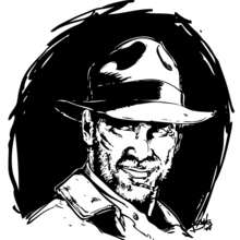 Indiana Jones portrait coloring page - Coloring page - MOVIE coloring pages - INDIANA JONES coloring book pages