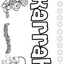 Karrah - Coloring page - NAME coloring pages - GIRLS NAME coloring pages - K names for girls coloring posters