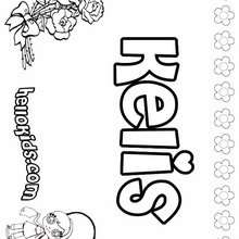 Kelis - Coloring page - NAME coloring pages - GIRLS NAME coloring pages - K names for girls coloring posters