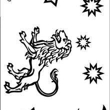 Leo coloring page - Coloring page - ZODIAC coloring pages - SIGNS of the ZODIAC coloring pages - LEO coloring pages