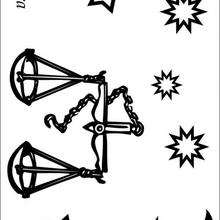 Libra coloring page - Coloring page - ZODIAC coloring pages - SIGNS of the ZODIAC coloring pages - LIBRA coloring pages