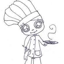 Little chef coloring page - Coloring page - CHARACTERS coloring pages - COOKING coloring pages