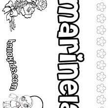 Marinela - Coloring page - NAME coloring pages - GIRLS NAME coloring pages - M names for girls coloring posters