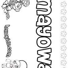 Mayowa - Coloring page - NAME coloring pages - GIRLS NAME coloring pages - M names for girls coloring posters