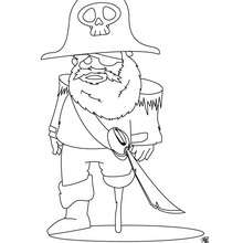 Ugly pirate coloring page - Coloring page - FANTASY coloring pages - PIRATE coloring pages - Free PIRATE coloring pages