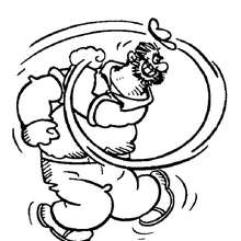 Brutus coloring page - Coloring page - CHARACTERS coloring pages - TV SERIES CHARACTERS coloring pages - POPEYE THE SAILOR coloring pages - BRUTUS coloring pages
