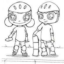 ROLLER SKATING coloring page - Coloring page - SPORT coloring pages - OTHER SPORTS coloring pages