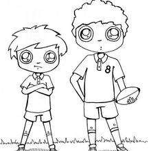 Rugby free coloring page - Coloring page - SPORT coloring pages - RUGBY coloring pages - RUGBY free coloring sheets for kids