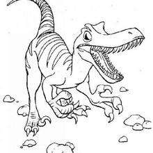 Running Tyrannosaurus coloring page