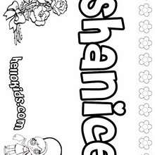 Shanice - Coloring page - NAME coloring pages - GIRLS NAME coloring pages - S girls names coloring posters