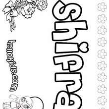Shifra - Coloring page - NAME coloring pages - GIRLS NAME coloring pages - S girls names coloring posters