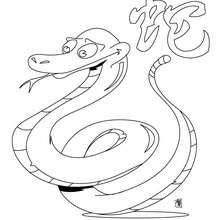 The Year of the Snake coloring page