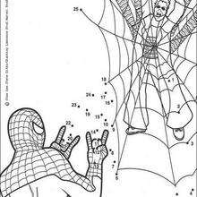 Dot to dot: Spiderman game printable connect the dots game