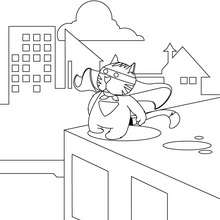 Supercat coloring page