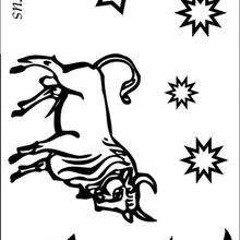 Taurus coloring pages - Coloring page - ZODIAC coloring pages - SIGNS of the ZODIAC coloring pages - TAURUS coloring pages