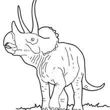 Big triceratops coloring page