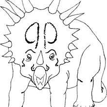 Triceratops' face coloring page