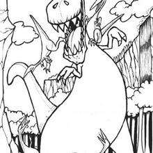 Predator tyrannosaurus coloring page