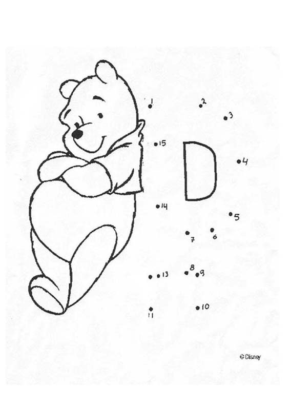 Dot to dot: winnie the pooh coloring pages - Hellokids.com