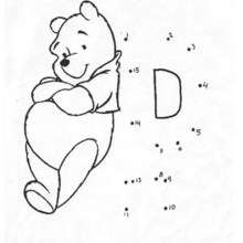 Dot to dot: Winnie The Pooh printable connect the dots game