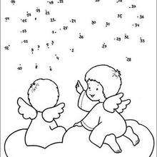 Dot to dot: Angels - Free Kids Games - CONNECT THE DOTS games - CHRISTMAS dot to dot