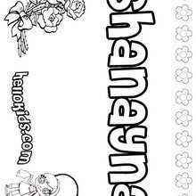 Shanayna - Coloring page - NAME coloring pages - GIRLS NAME coloring pages - S girls names coloring posters