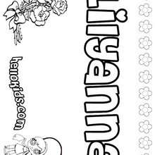 Lilyanna - Coloring page - NAME coloring pages - GIRLS NAME coloring pages - L girl names coloring posters