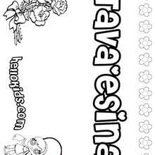 Tava'esina - Coloring page - NAME coloring pages - GIRLS NAME coloring pages - T names for girls coloring and printing posters