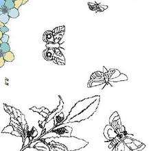 Flight of butterflies coloring page - Coloring page - ANIMAL coloring pages - INSECT coloring pages - BUTTERFLY coloring pages