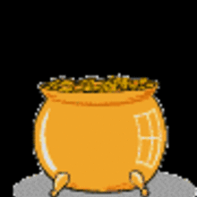 Pot of gold animated gif - Drawing for kids - ANIMATED GIFS - ST. PATRICK'S DAY animated gifs - POT OF GOLD animated gifs