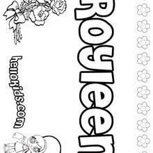 Royleen - Coloring page - NAME coloring pages - GIRLS NAME coloring pages - R names for girls coloring posters