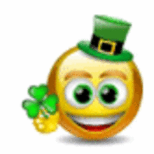 St. Patrick's Day Emoticon - Drawing for kids - ANIMATED GIFS - ST. PATRICK'S DAY animated gifs - ST. PATRICK'S DAY emoticons