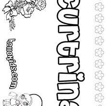 Curtrina - Coloring page - NAME coloring pages - GIRLS NAME coloring pages - C names for girls coloring sheets