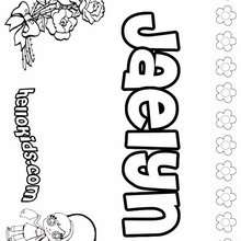 Jaelyn - Coloring page - NAME coloring pages - GIRLS NAME coloring pages - J names for girls coloring pages
