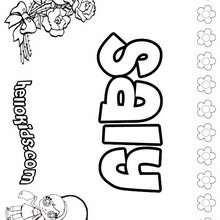 Saly - Coloring page - NAME coloring pages - GIRLS NAME coloring pages - S girls names coloring posters
