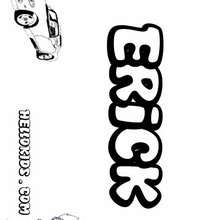 Erick - Coloring page - NAME coloring pages - BOYS NAME coloring pages - Boys names starting with E or F coloring pages