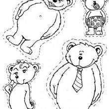 Bear family coloring page - Coloring page - ANIMAL coloring pages - WILD ANIMAL coloring pages - FOREST ANIMALS coloring pages - BEAR coloring pages - BEARS coloring pages