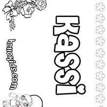 Kassi - Coloring page - NAME coloring pages - GIRLS NAME coloring pages - K names for girls coloring posters