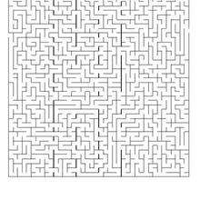 FIND THE WAY difficult maze printable worksheet